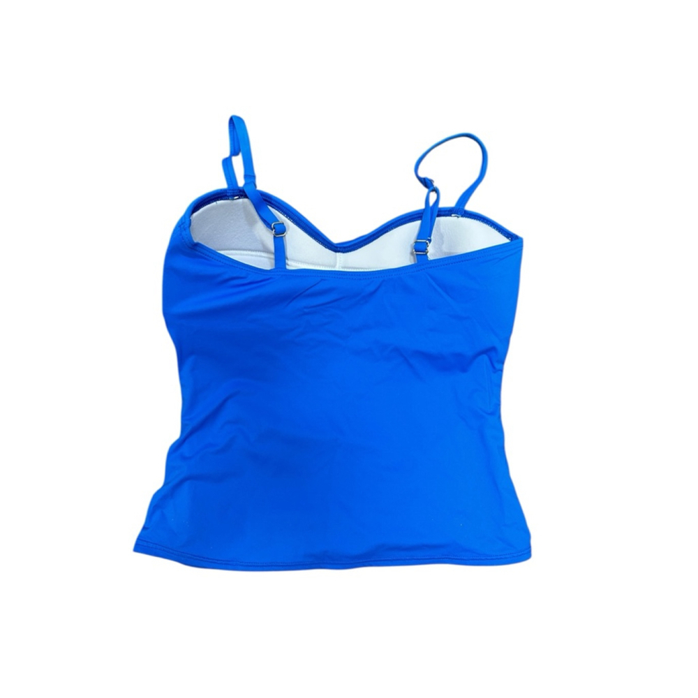 Tommy Bahama Blue Ruched Tankini Top S - Picture 3 of 7
